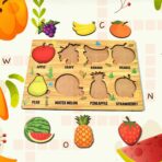 Wooden Fruits Puzzle Learning Educational Board (1 Set 28?20 Cm) - Image 2