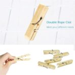 Multipurpose Wooden Heavy Clip (20 Pieces) for Clothespin Dryer, Hanger, Photo Paper Peg Pin, Craft Clips for School Arts Crafts Decoration - Image 3
