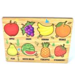 Wooden Fruits Puzzle Learning Educational Board (1 Set 28?20 Cm)