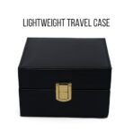 Presents Luxury Watch Box for Men & Women ?Lockable Leather Watch Organizer with Glass Lid, Soft Velvet Cushions, Premium Display & Storage Case for Watches -Single Box (Black) - Image 3