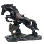 Handicraft Jumping Horse | 12?Inch | Brown | Premium Decorative Showpiece - 40 cm ( Black)