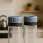 Salt and Pepper Shaker Set of Transparent Seasoning Dispensers for Kitchen Dining Table - Image 4
